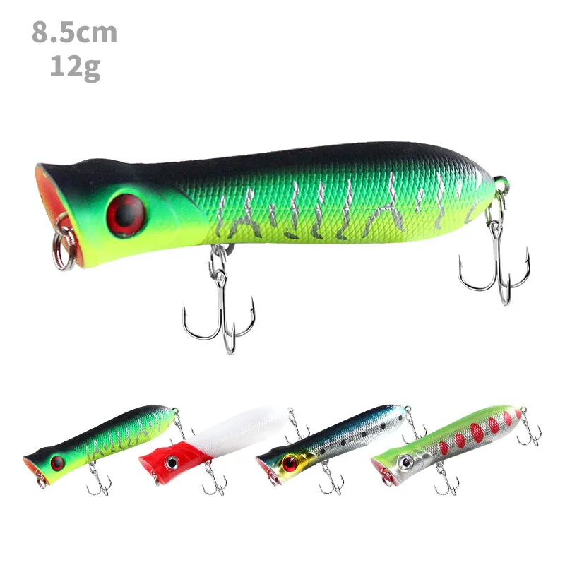 floating popper 85mm 12g hard bait Topwater Bubble Popper fishing lure
