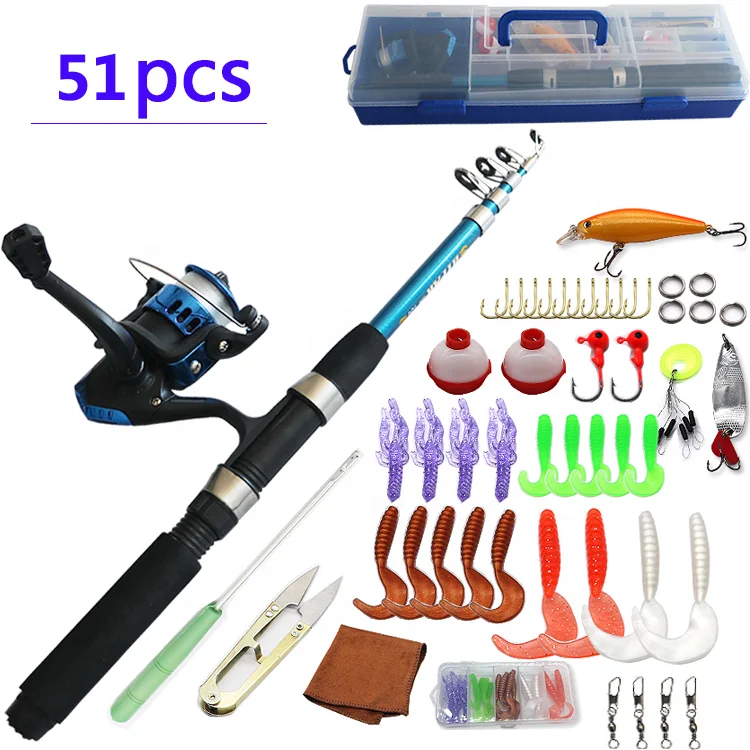2023 CTO Hot sale vara de pesca children bait fishing rod 1.8 m set Rod And Reel Combo Kit fishing combo for fishing