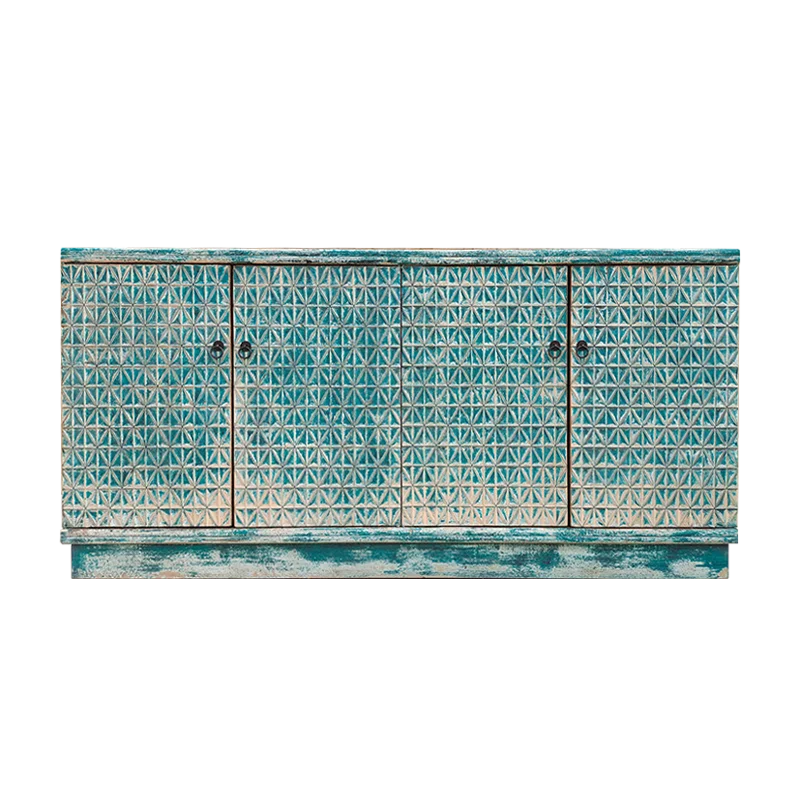 Chinese Antique Mongolia Reproduction Recycled Wooden Cabinet