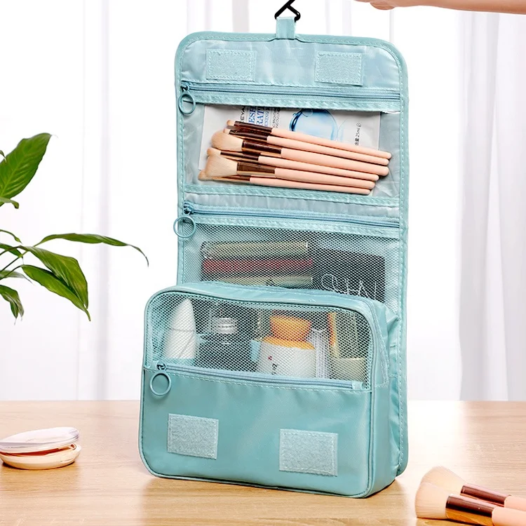 Waterproof Hanging Travel Makeup And Toiletry Bag Nylon Cosmetic Pouch Wash Makeup Bag Custom Logo Cosmetic Bags & Cases