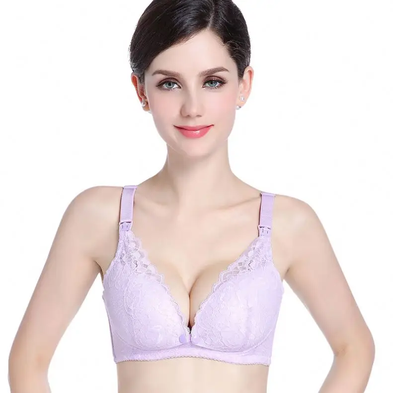 2023 Hot sale plus size adult breastfeeding pregnant maternity lace nursing bra with good price