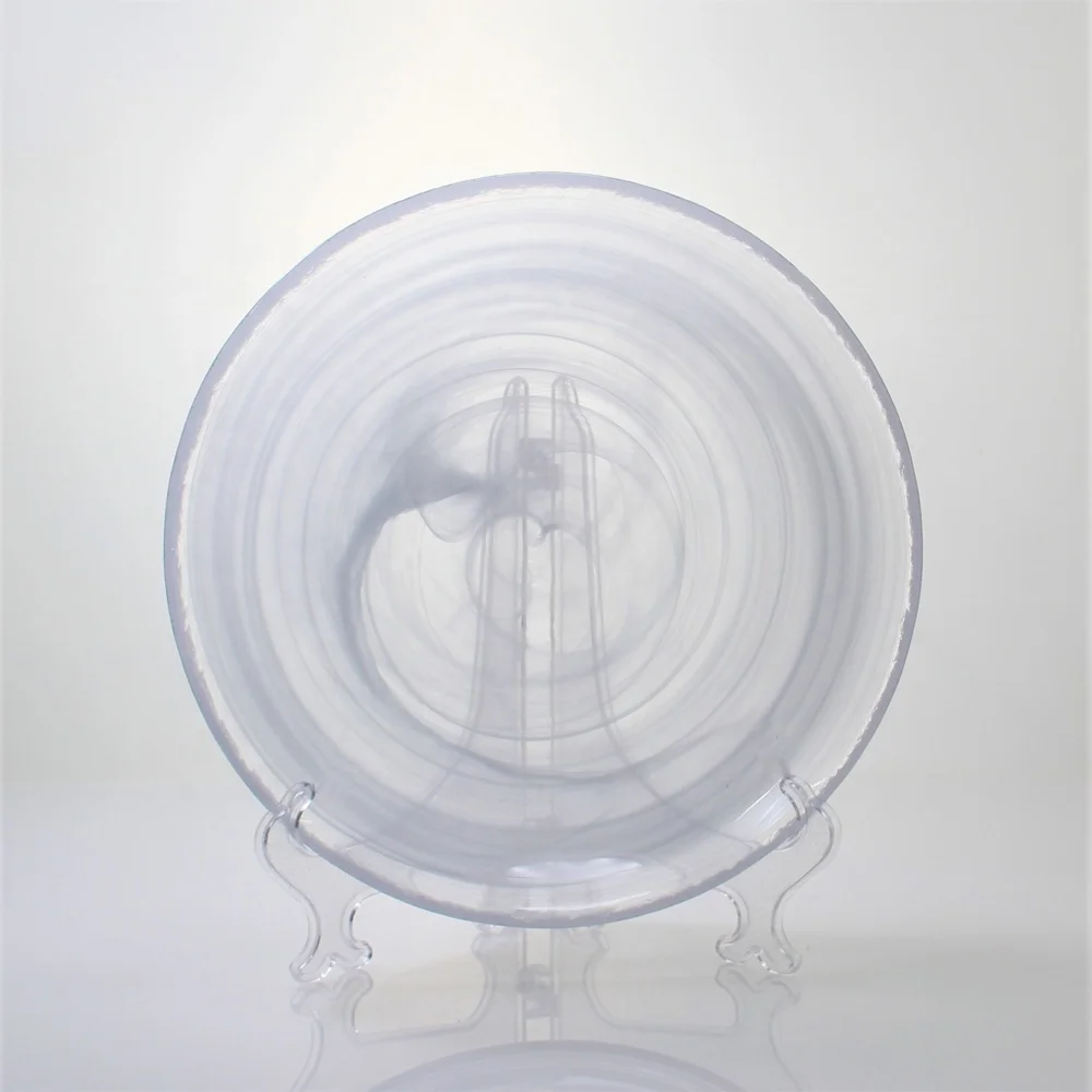 custom clear crystal glass plate glass serving dish tableware