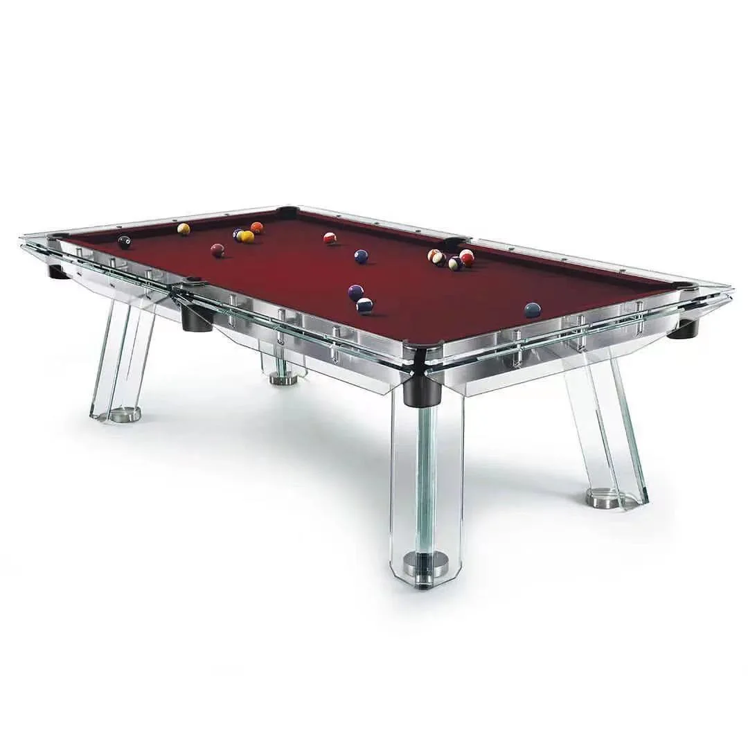 High-end customized model acrylic glass snooker table 9 feet commercial club club special transparent table