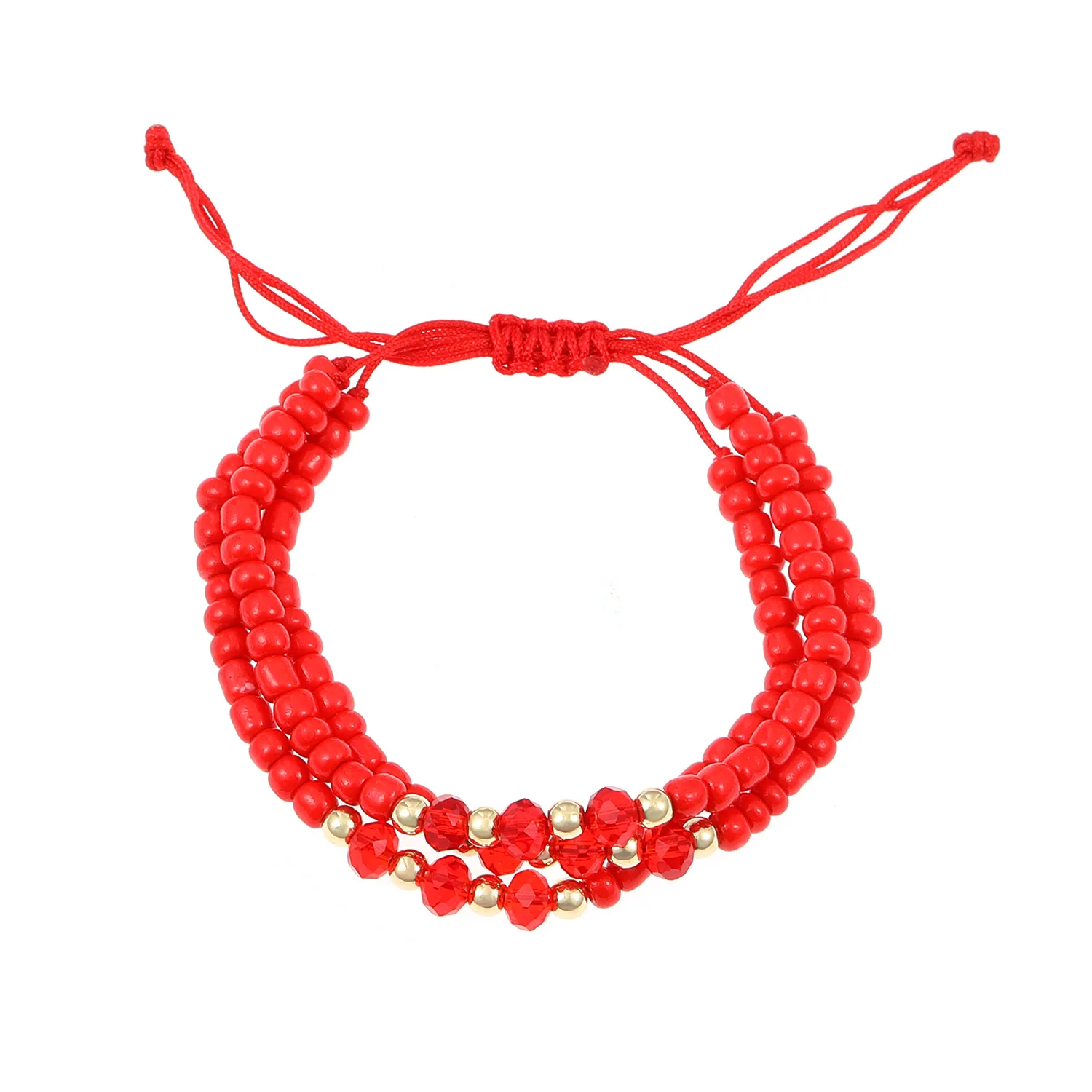 Женский браслет с бусинами