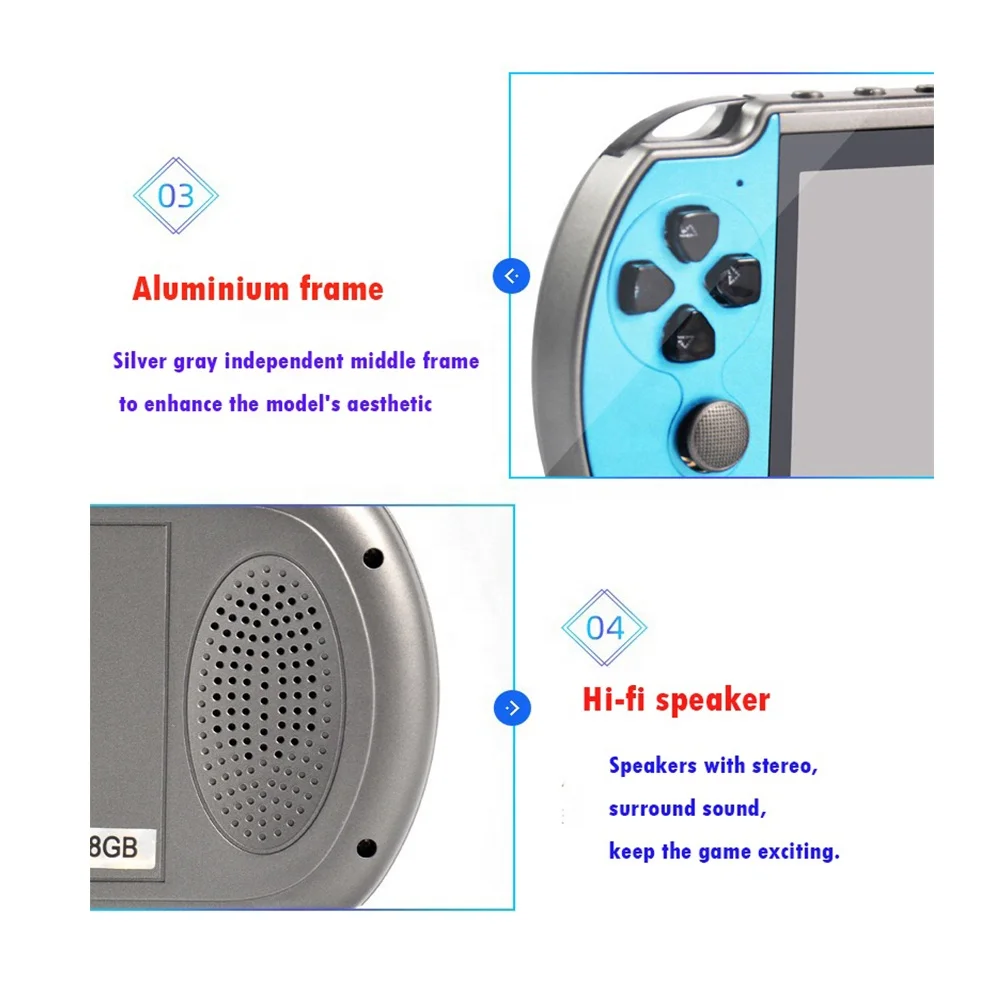 Wholesale Price X19 Support TF Card 4.3 inch Portable Video Handheld Game Console Player Built-in 10000 Games With Controller