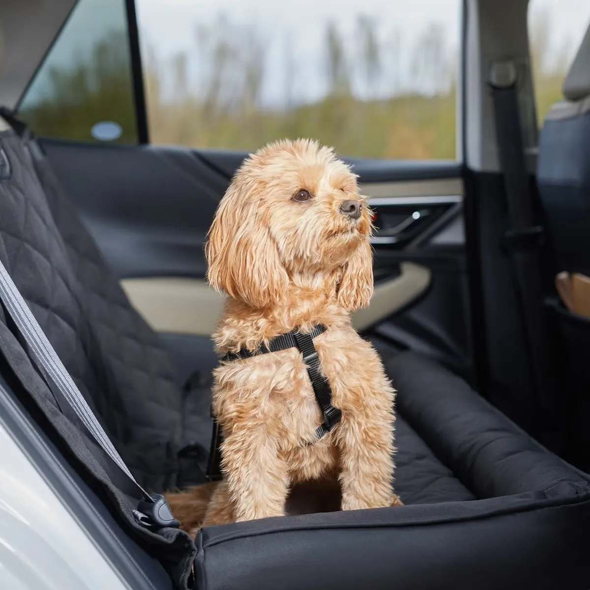 Waterproof Car Dog Back Seat Cover Oxford 600D Polyester Pet Car Seat Waterproof Cover With Machine Washable Material