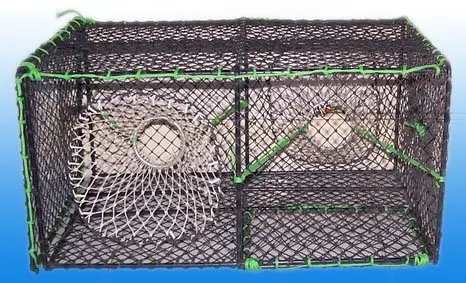 High quality Commerical Heavy Duty Fishing Lobster traps for sale black Netting Aquaculture Lobster Trap