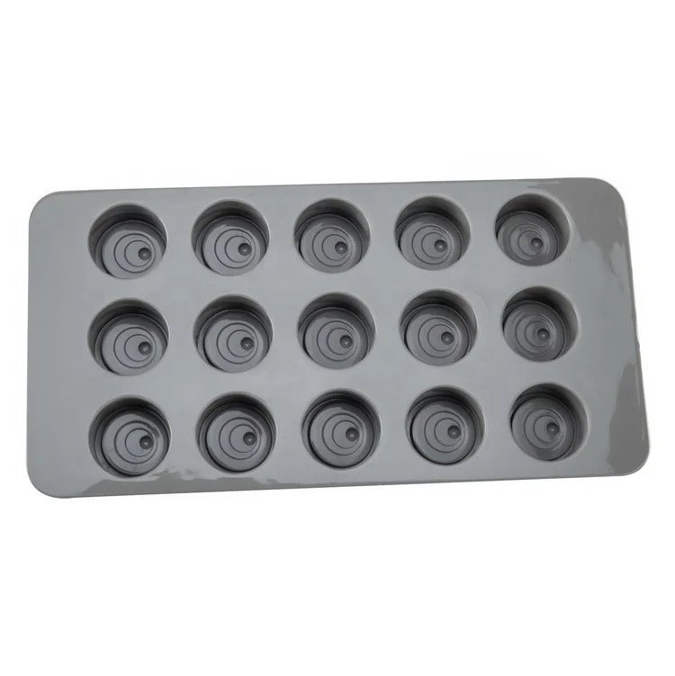 15 Cativies Pudding Shape Silicone Chocochips Chocolate Wafer Mould Ice Cube Tray