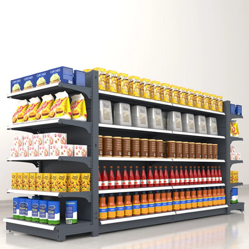 Supermarket Display Wholesale Gondola Shelving Racks Metal Shelves for the Store