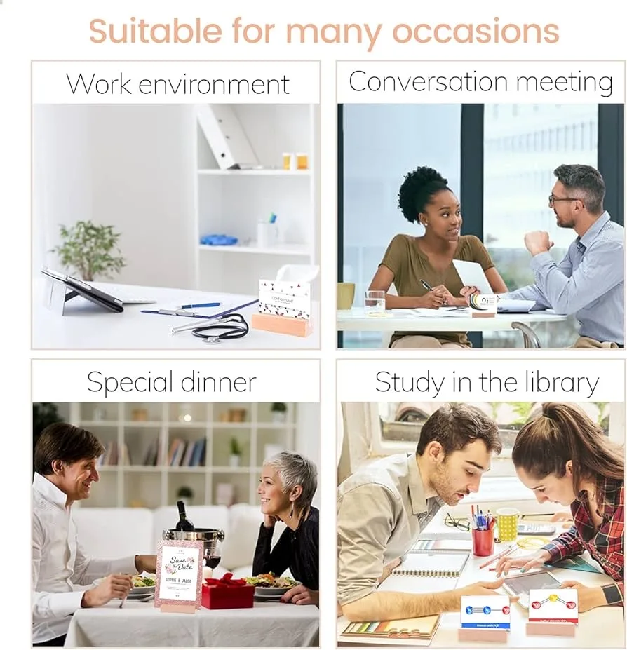 Custom Photo Display Hanger Stand DIY Wood Base Business Table Menu Card Holder for Postcard Wedding Home Party Office Tabletop