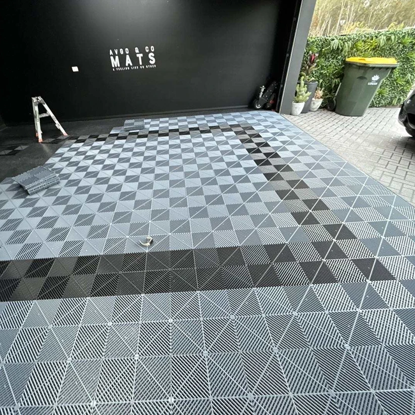 Пластмассовая переплетная напольная плитка для автомойки