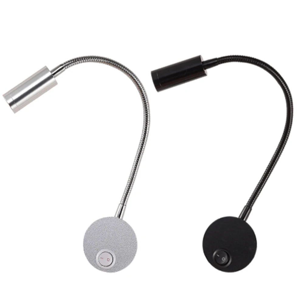 Minimalist Indoor LED Hose Wall Light Hotel Room Bedroom Bedside Reading Light Mirror Front Spot Light 110V-12V