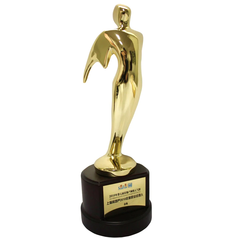 Custom Gold Trophy Cup Awards Angel Sport Cup Trophy