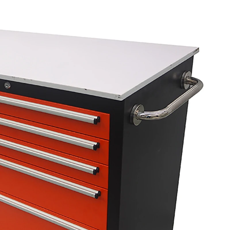 Workshop garage 10 divided drawers metal rolling tool box cabinet with wheel and handle