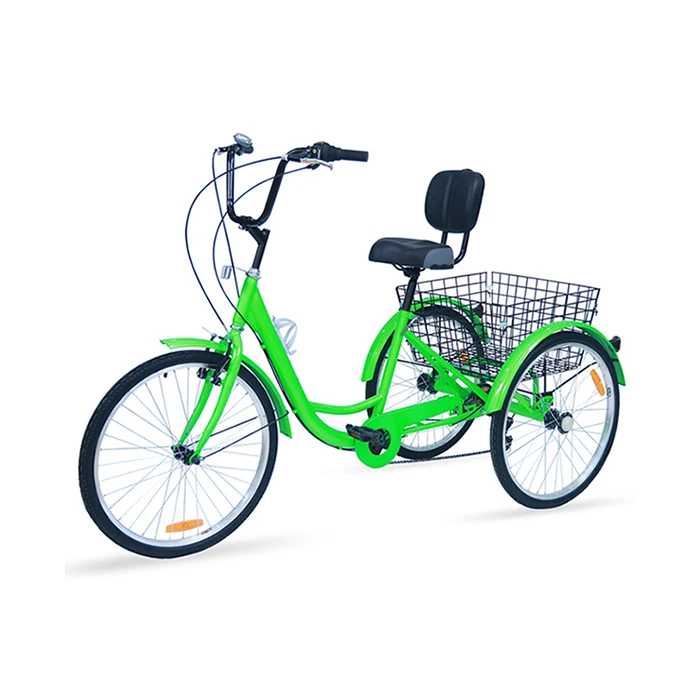 24-Inch and 26-Inch Wheel Adult Trike Three Cruiser Bike for Women Men
