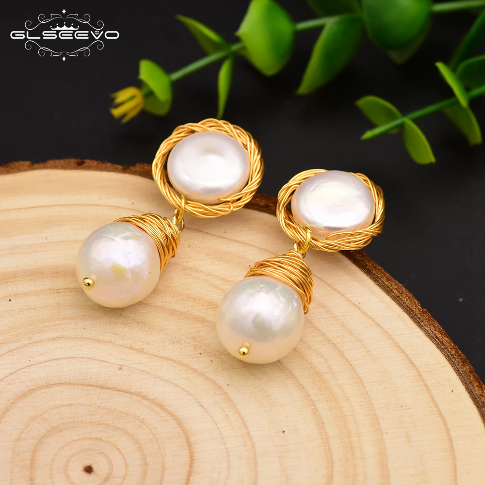 Original Design Natural Baroque Pearl For Women Boho Custom Dangle Earrings Handmade Luxury Fine Jewelry