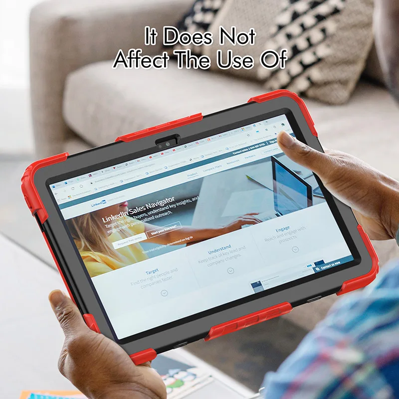 Shoulder hand strap rotating stand shockproof tablet case for Lenovo M10 Plus 3rd 10.6 inch TB-125F/128F 2022 protective cover