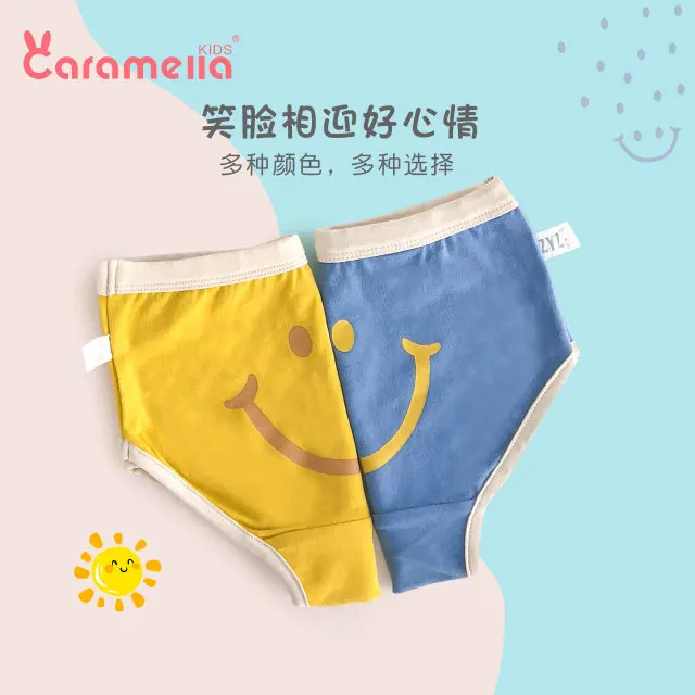 
2020 Cute smile face women panties Cotton Cartoon Female Briefs Printed Underwear 