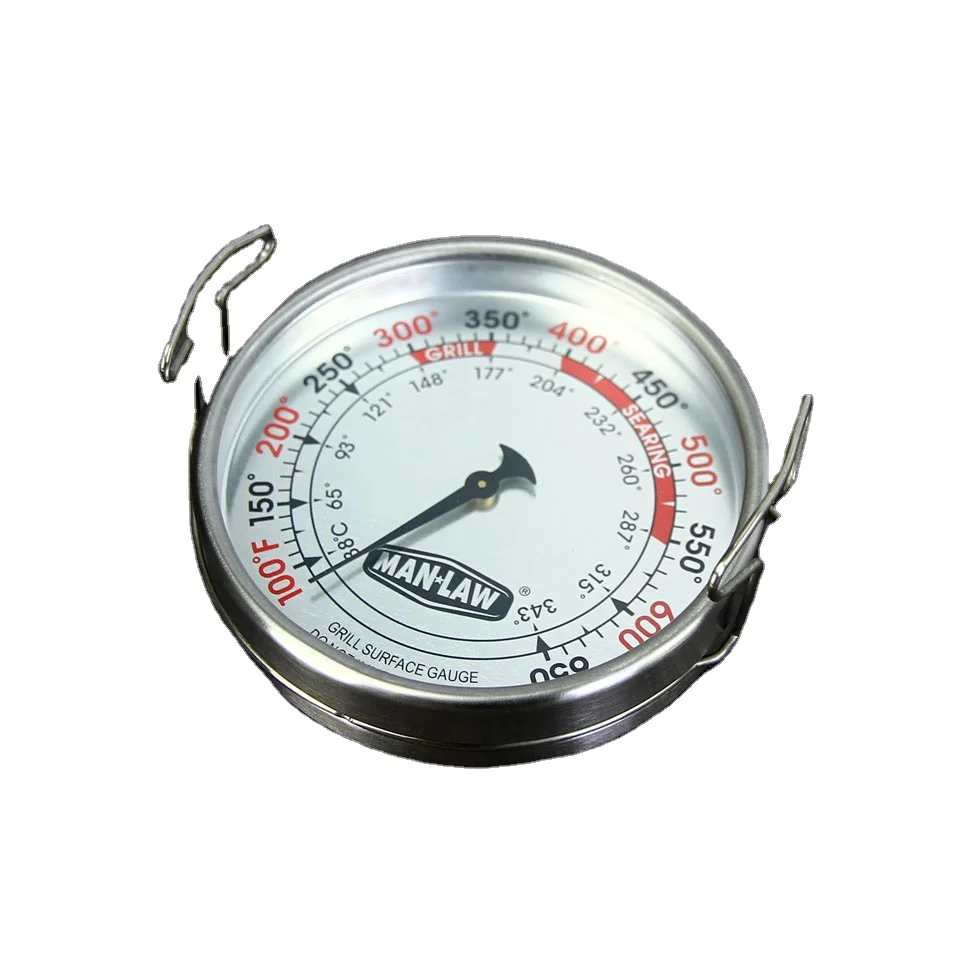 ManLaw Large Diameter BBQ Grill Surface Thermometer Dial Oven Thermometer