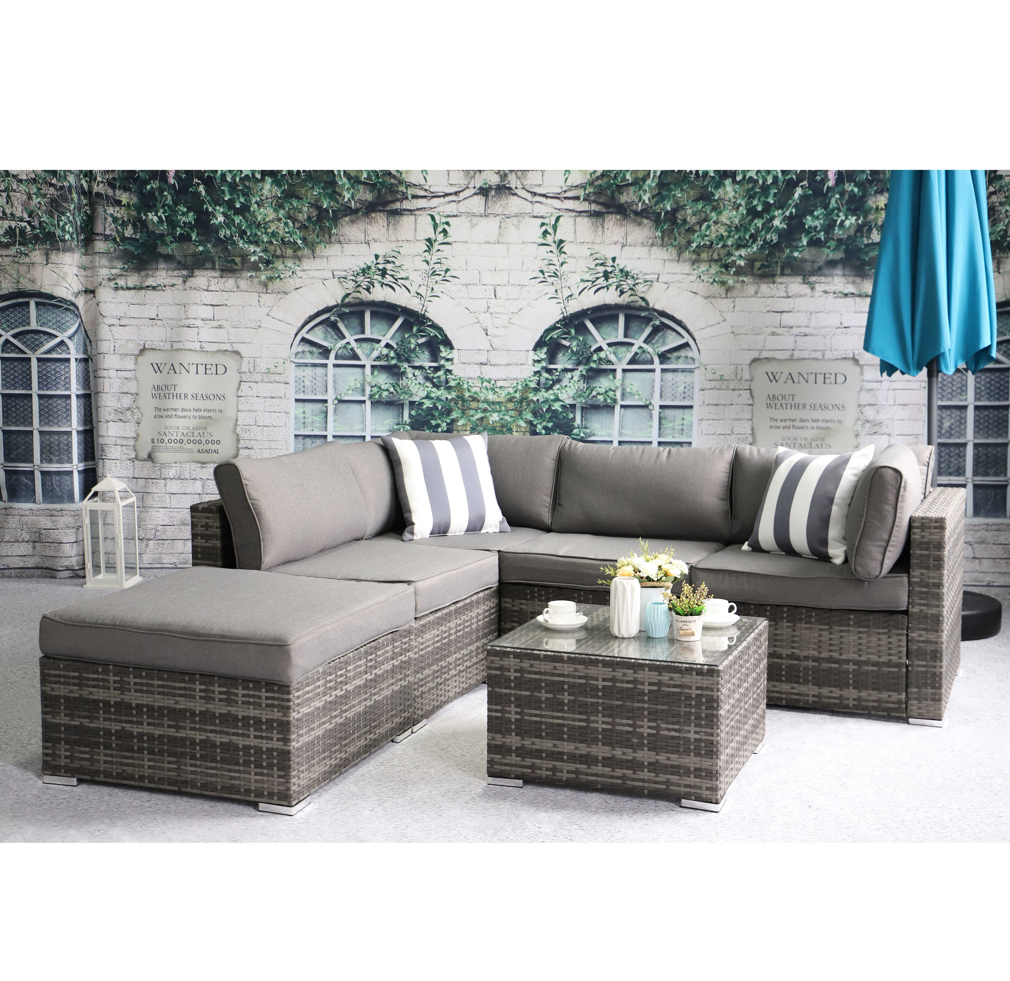 Modern rattan/ wicker Furniture 4pcs outdoor Garden sofa set