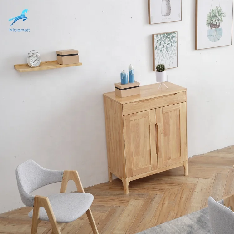 Wholesale Japanese Style Wood furniture Durable Log Color Living Room shoe cabinet