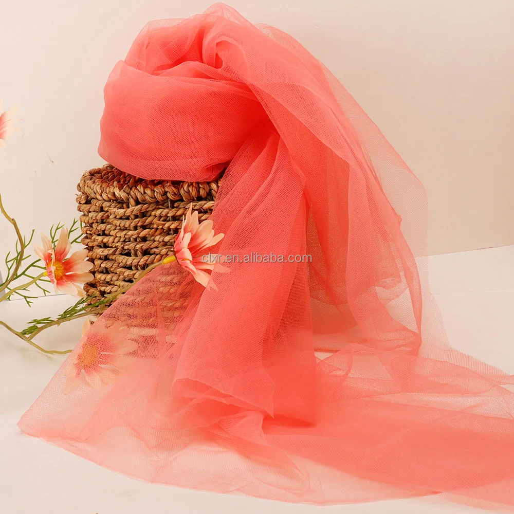 Hot Sale 20D Tulle Recycled Polyester Soft Sheer Luxury Wedding Dresses Tulle Fabric