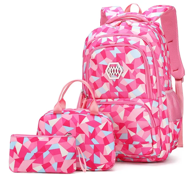 Cute School Bags  girls Travel Knapsack Teens 3pcs backpack set