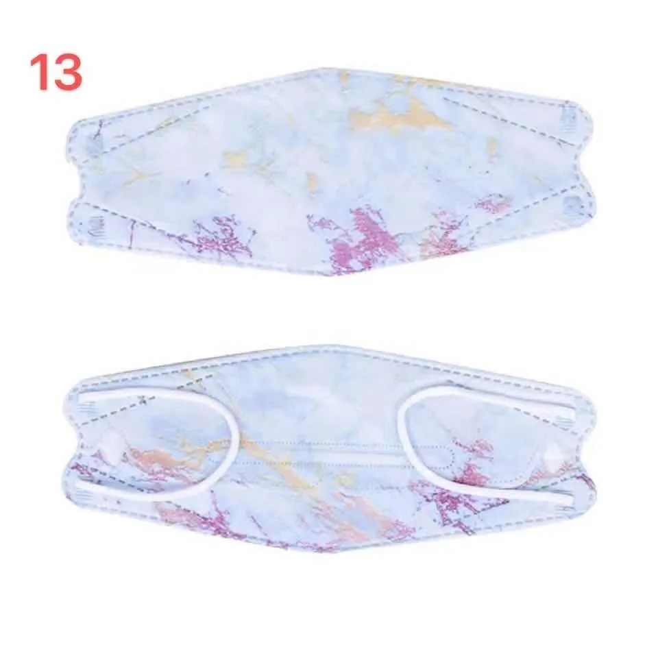  Korea Hot Selling KF94 3D 4 Layer Face Mask Print Rainbow Fish Shape GB2626