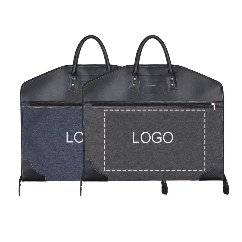 Сумка для костюма, цветная Водонепроницаемая нейлоновая сумка из искусственной кожи, биоразлагаемая сумка для одежды на молнии для мужских костюмов