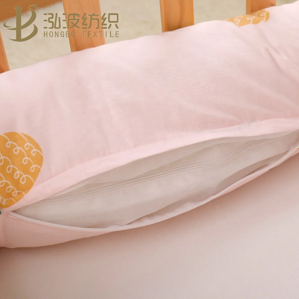 Custom Shaped Patchwork Bumper Snake Pillow for Baby Bedding Set