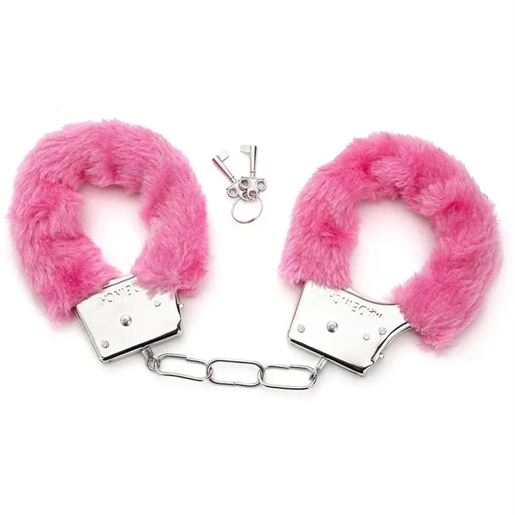 Plush Handcuffs SM Bondage fetish  Flirting Props Couples Role-playing Tease Handcuffs