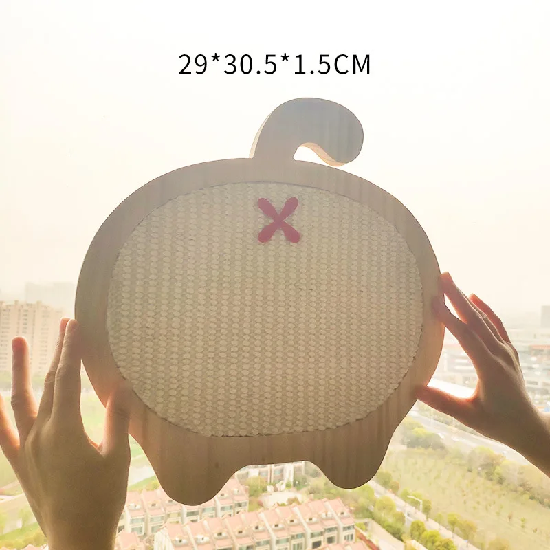 Wholesale corrugated cat scratching board Cat Butt Shape Scratching Post Indoor cat wall furniture