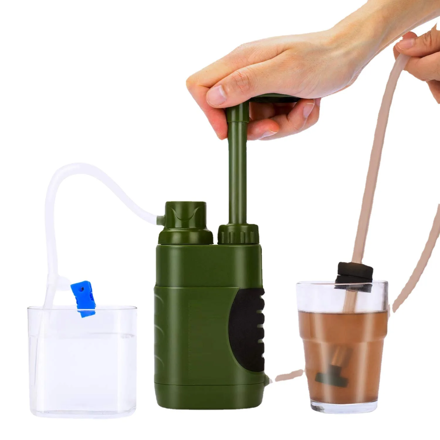 Survivor Filter Water Purification System for Survival-Lightweight Portable Water Filter for Backpacking,Camping