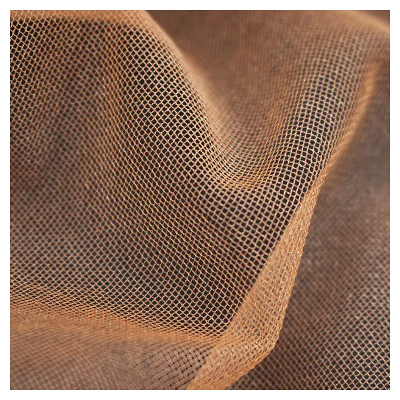 Manufacturer Fine Holes Rhombus Warp Knitted 100% Nylon Tulle Fabric For Lining