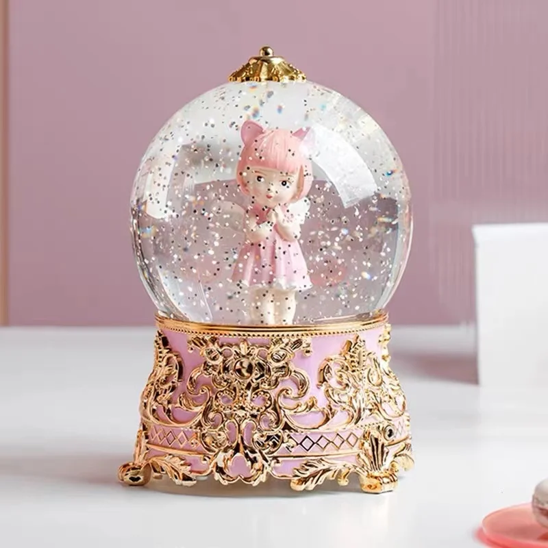 wholesale home decor light Snow GLobe  Light luxury Design custom Snow ball  for home ornaments