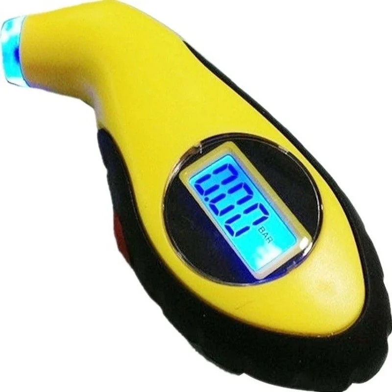 Auto Motorcycle Tyre Pressure Digital Meter Mini Diagnostic Tool Car Styling Detector Tire Pressure Gauge Portable LCD Display