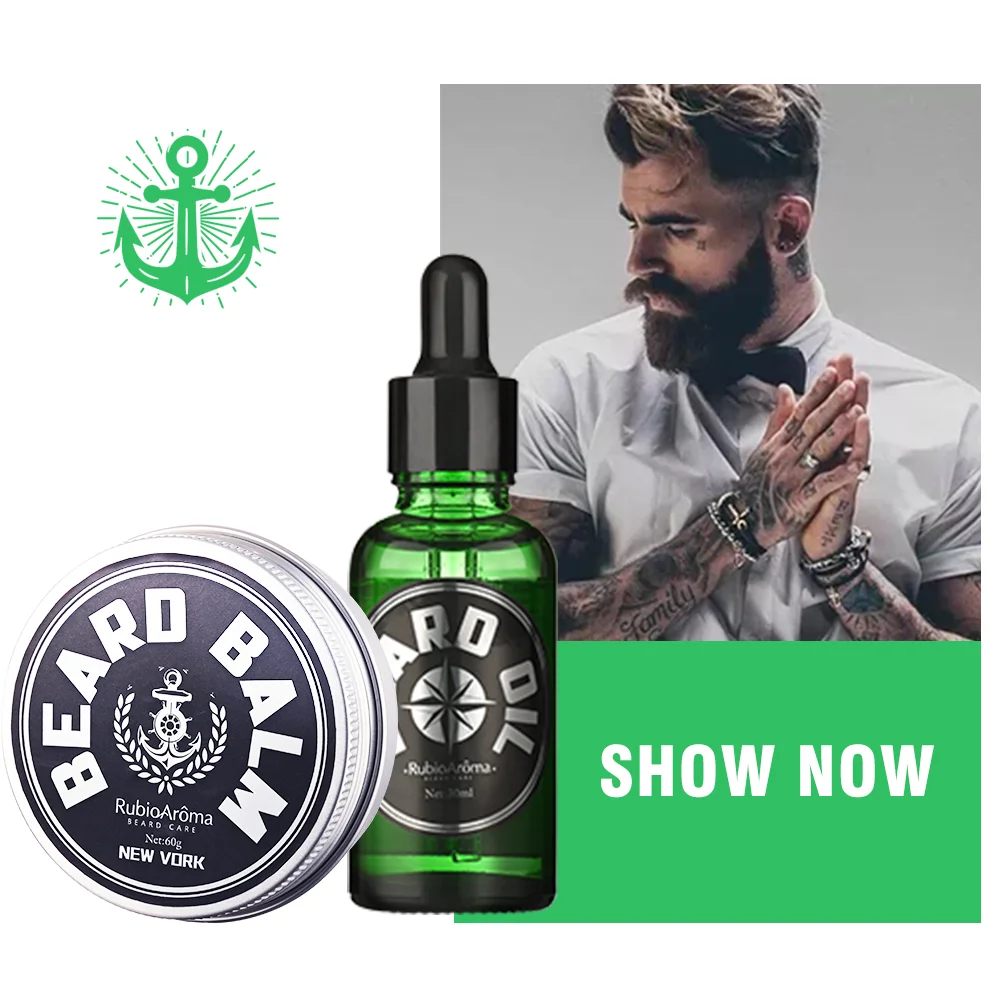 Huati Sifuli RubioAroma Custom Logo Essential Grooming And Care Men Beard Private Label Oil Mens Beard Growth Oil Set