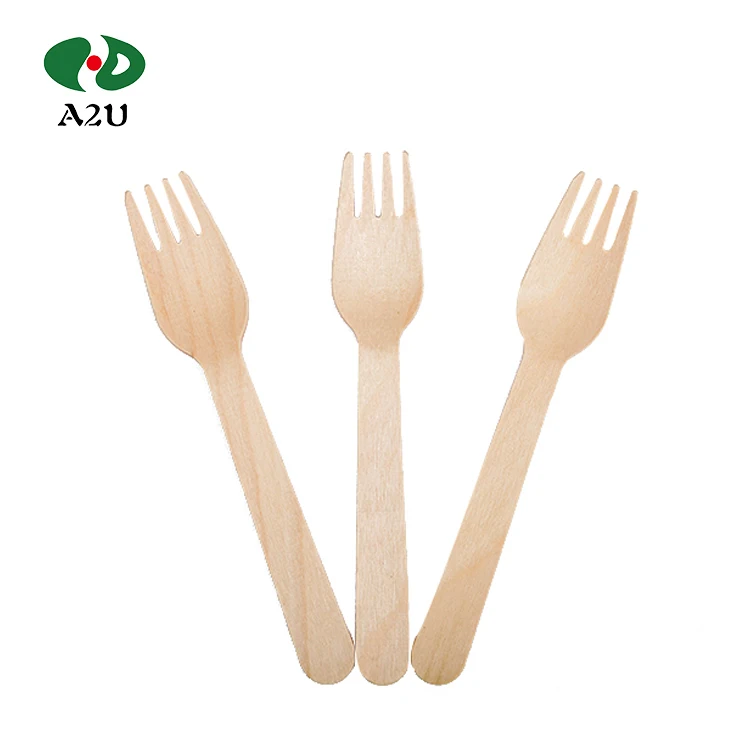 Wooden fork disposable single children camping degradable compostable mini