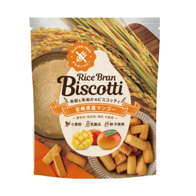 Твердая текстура рисовые отрубы BISCOTTI манго бренд поставщик