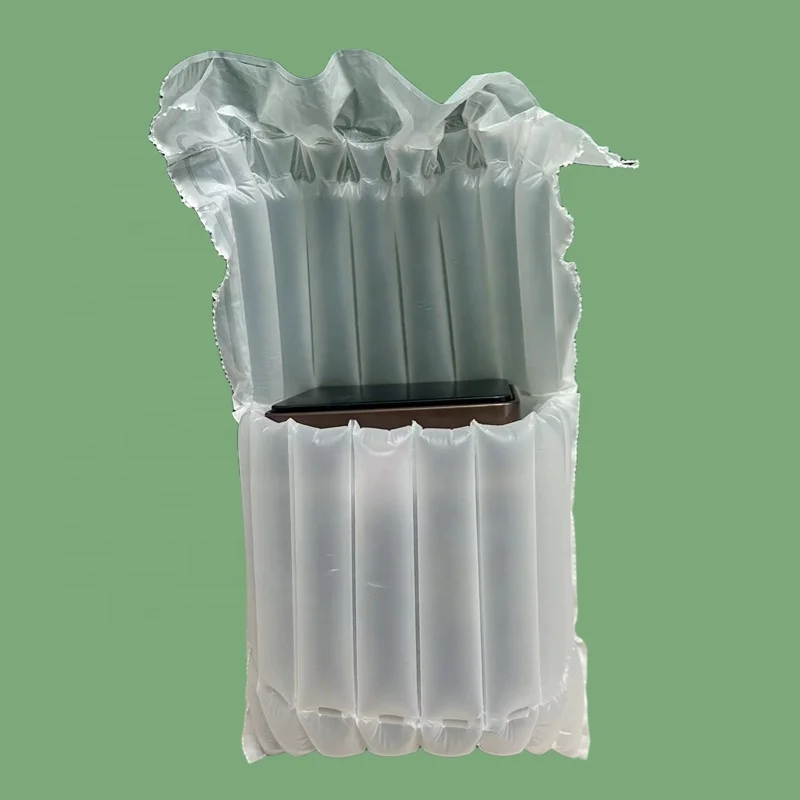 Self Adhesive Cosmetic Transparent Inflatable Packaging Wine Bottle Cushion Air Column Bubble Bag