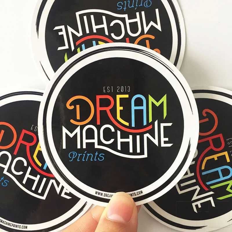 Hot Sale Waterproof Durable Vinyl Die Cut Sticker Double Side Printing Personalized Image Logo Label Custom Sticker for Business