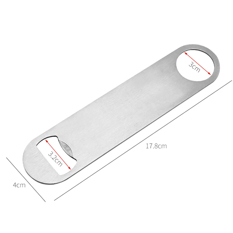 UV Dipping Gluing Spraying Electroplating Metal Long Handle Stainless Steel Bottle Openers for Camping