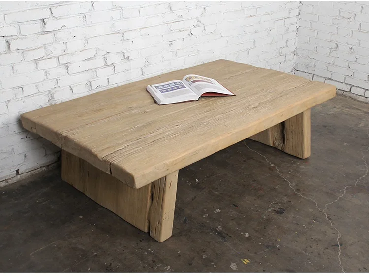 Старинная антикварная натуральная восстановленная плита из массива дерева для отеля и дома, журнальные столики