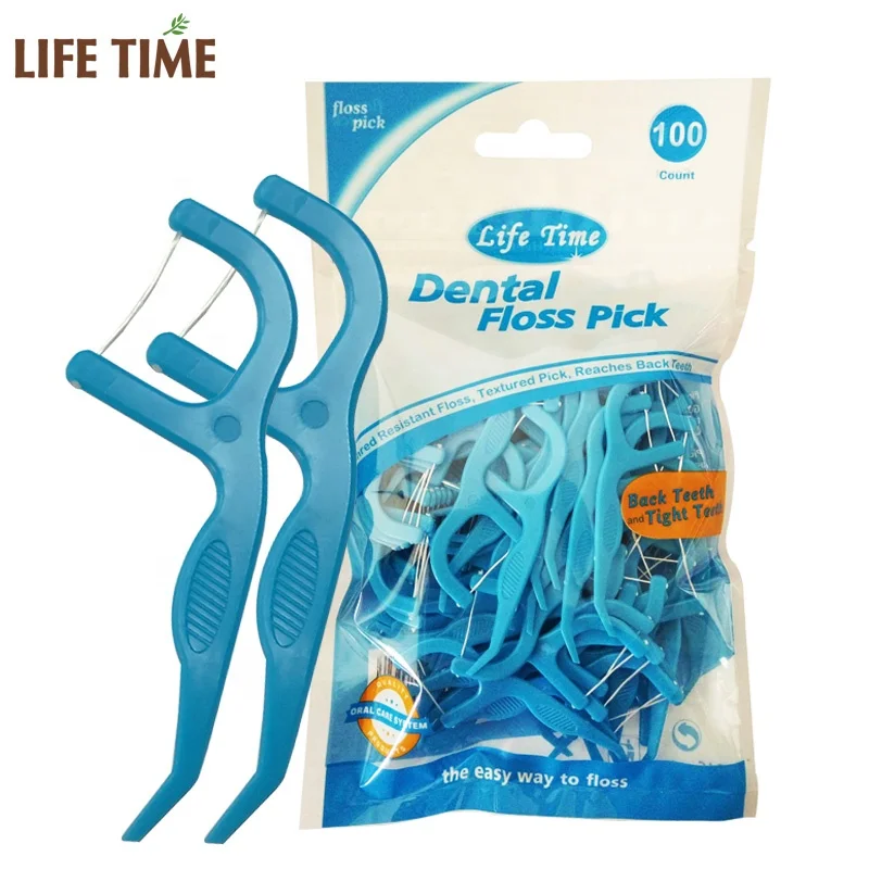 OEM dental flosser toothpicks individually wrapped dental floss picks