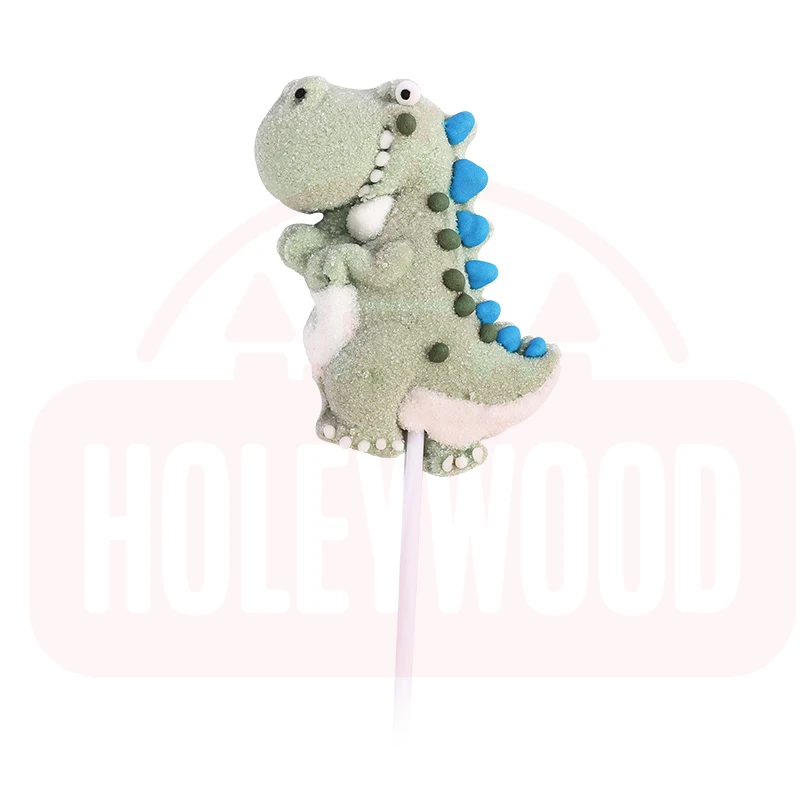 Holeywood 3D Пасхальный зефир леденец 50 г маленький разноцветный смешанный фруктовый сладкий халяльный сахарный в форме динозавра