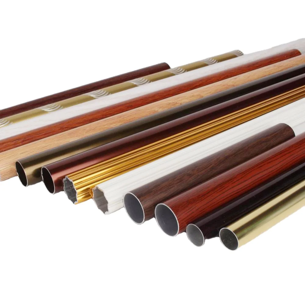wood grain aluminium extrusion profile to make doors and windows