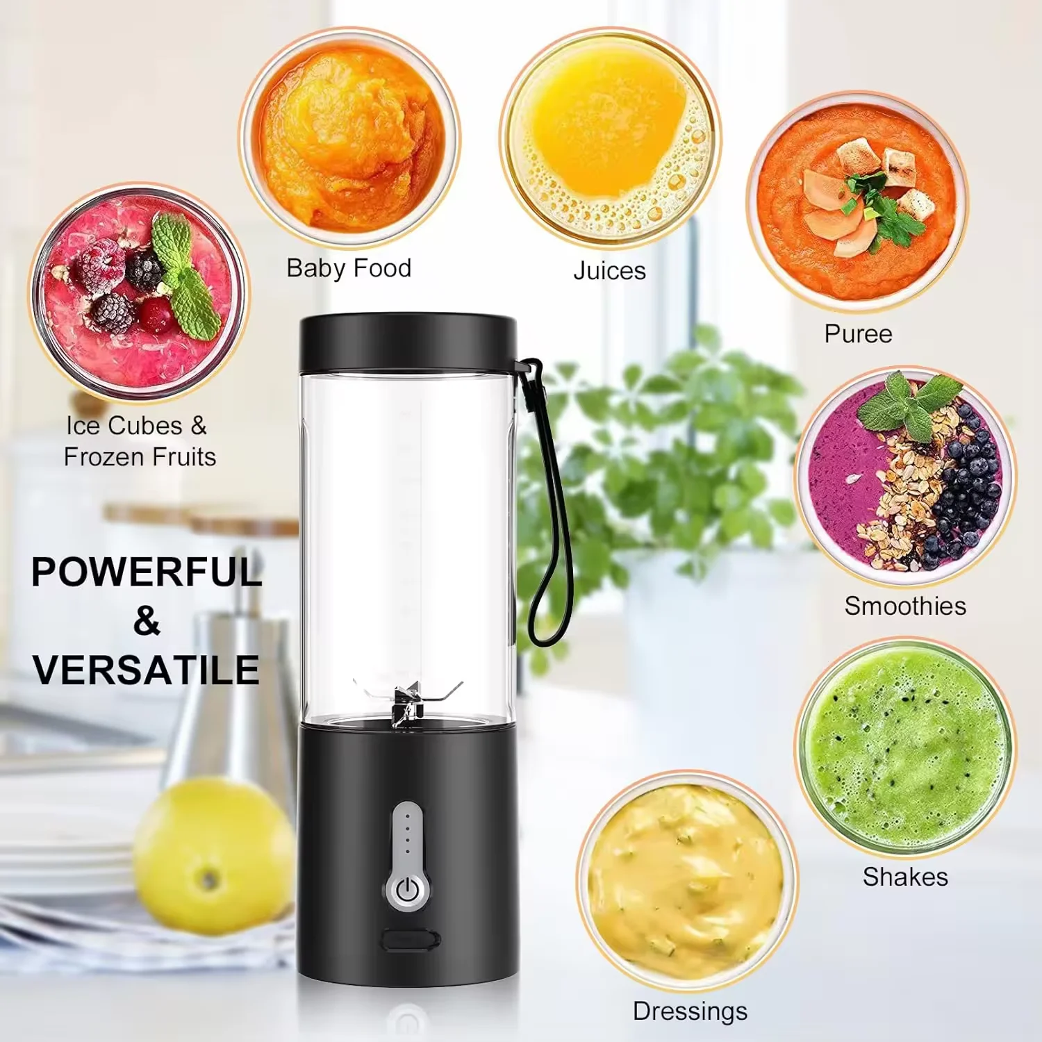 Home Smart Application  Mini Personal Electric Blender USB Portable Rechargeable Blender
