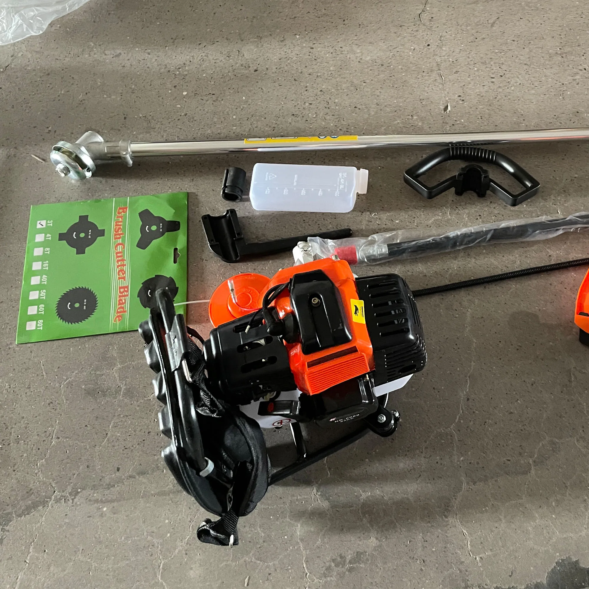 Gasoline 52CC Engine Petrol Brush Cutter Backpack Lawn Mower Grass Cutting Power String Trimmer