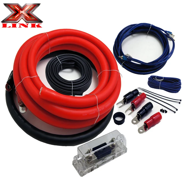OFC  Car Amps Amplifier Wire Wiring Kit American Wire Gauge Standard Amp Install Kit  0 Gauge