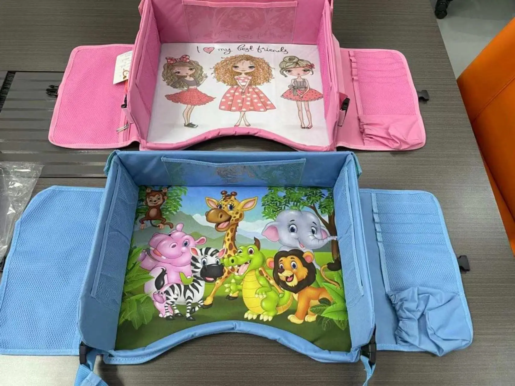 Multi-functional Toddler Car Seat Lap Tray Road Trip Essentials Activity Table Kids Travel Car Seat Table Tray